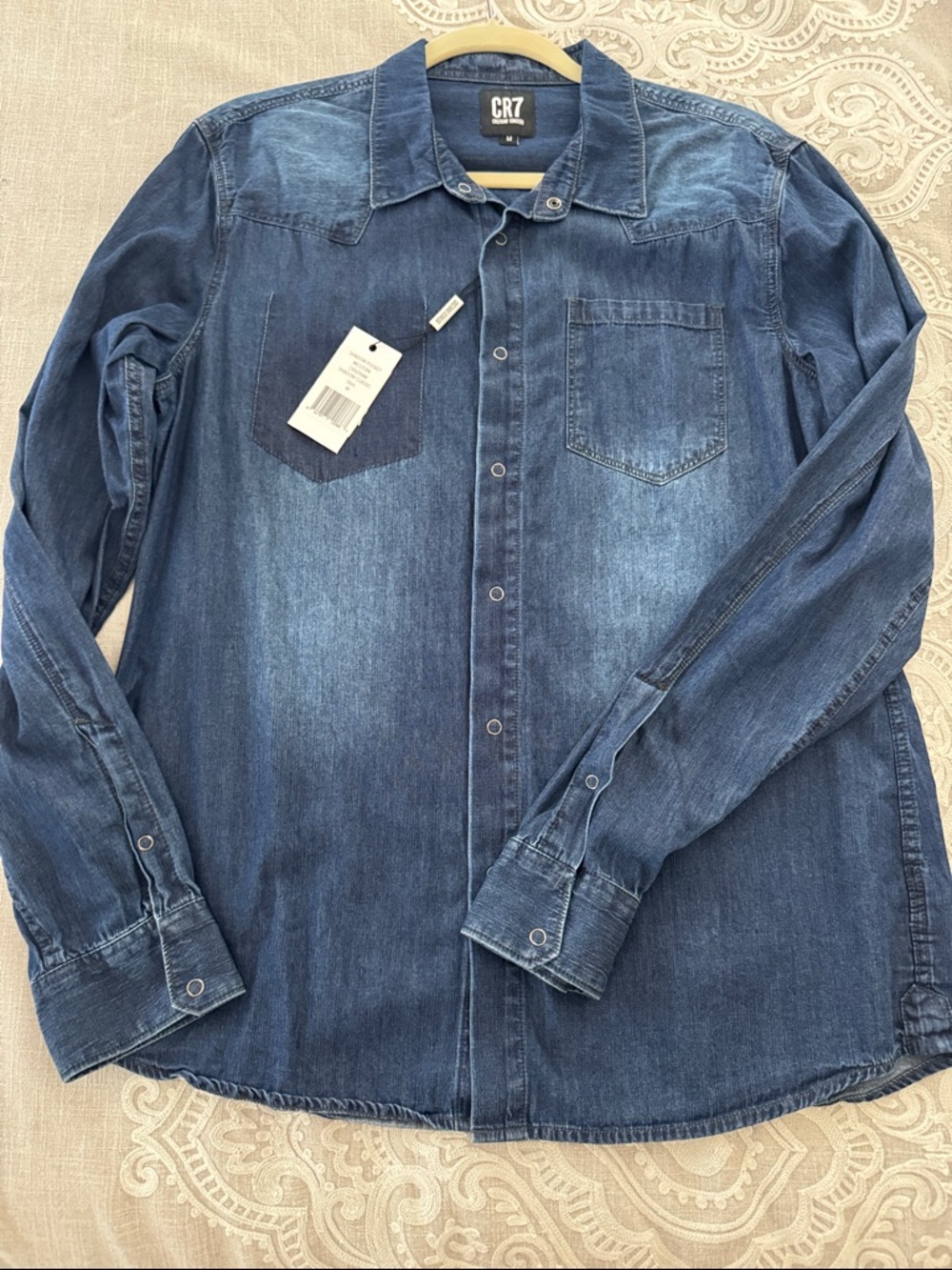 Men’s Denim Button-Down Shirt - Blue